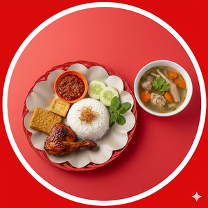 Ayam Bakar + Sop Ceker