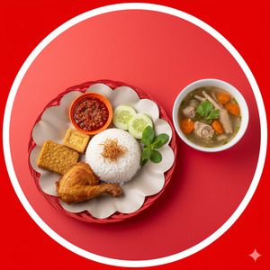 Ayam Goreng + Sop Ceker